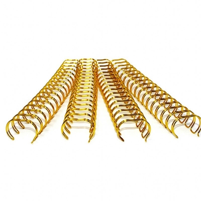 11.1 MM Gold Spiral Coils เกลียวทอง Binding Gold Plating Double Loop Wire O สำหรับ Calender